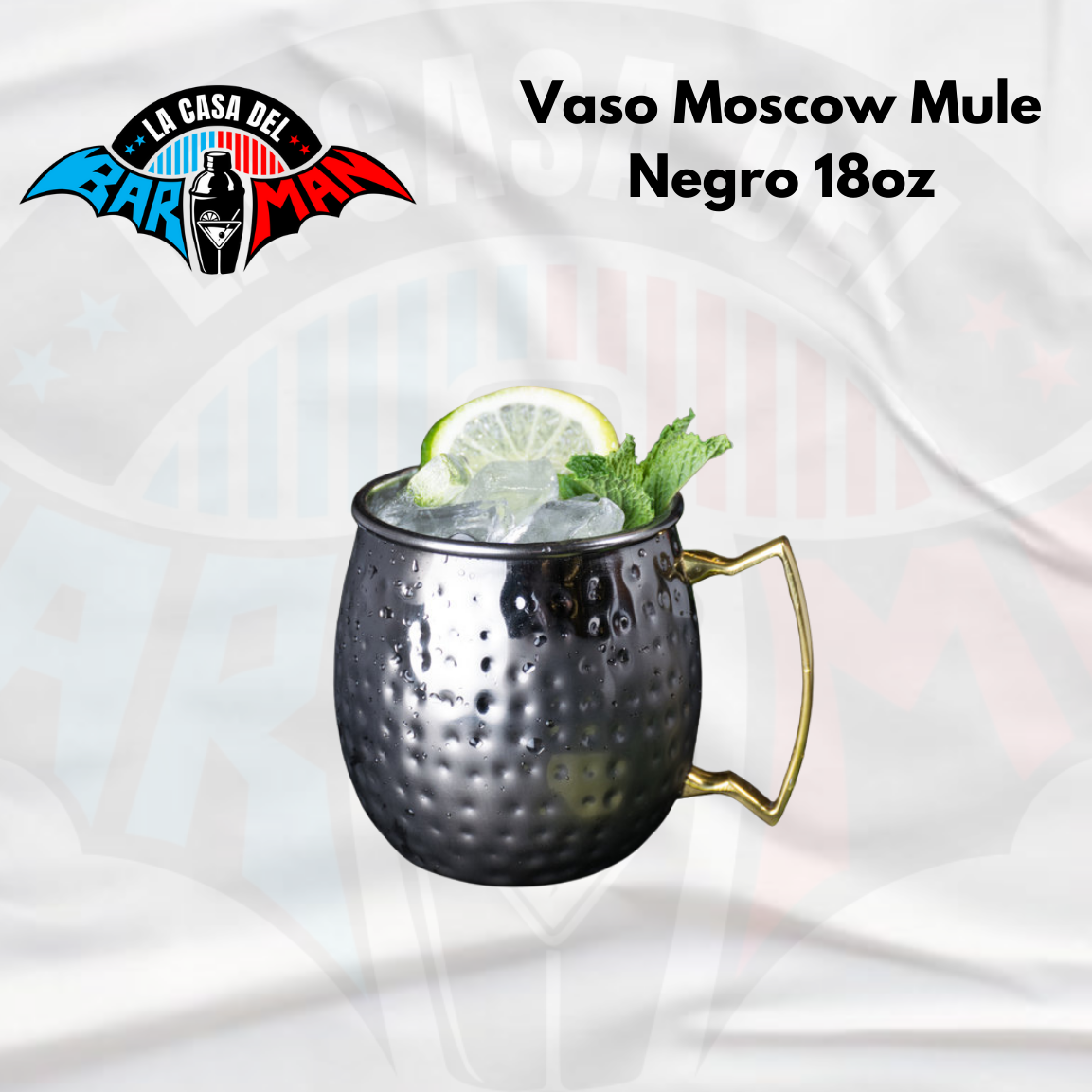 Vaso Moscow Mule Negro 18OZ