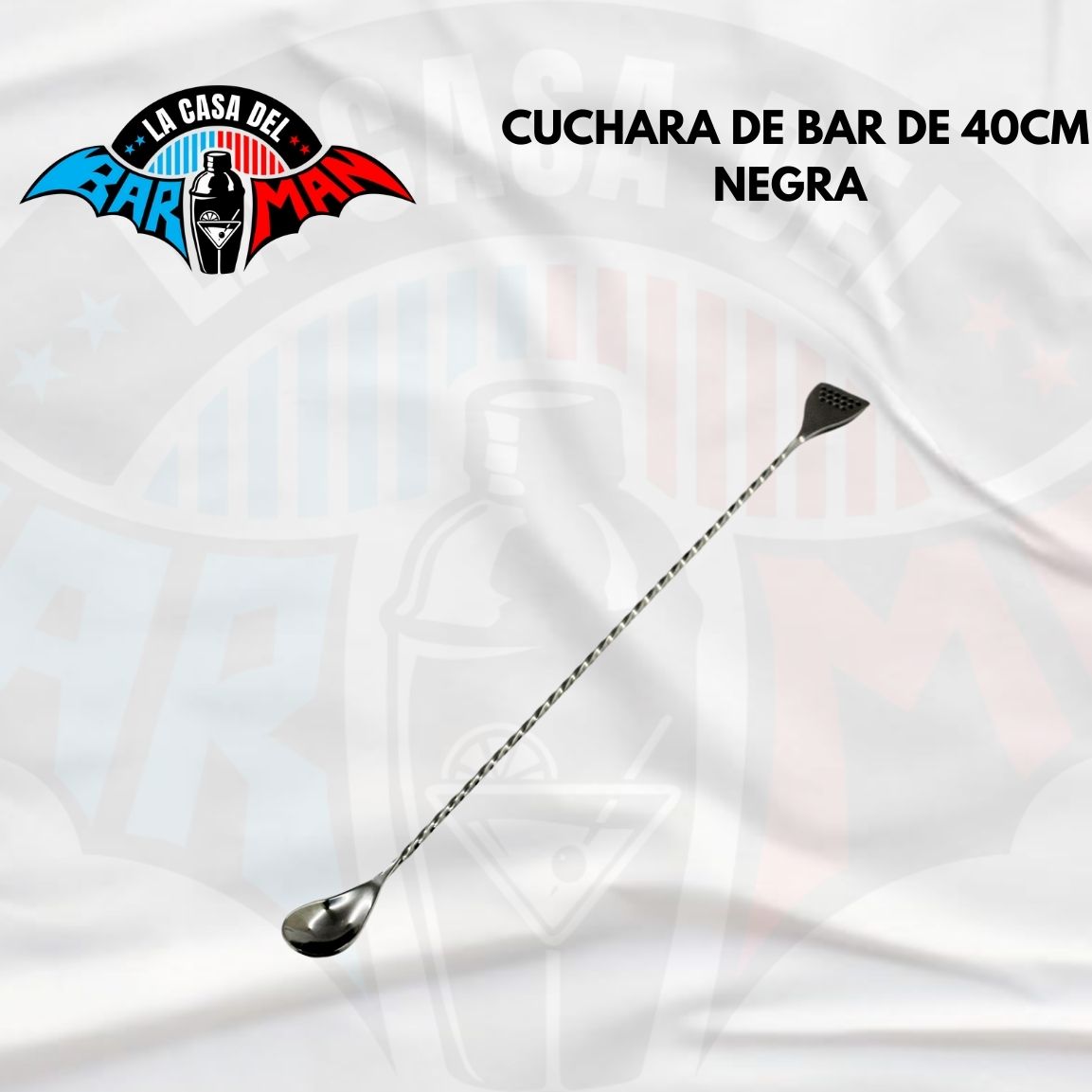 Cuchara de Bar 40cm Negra
