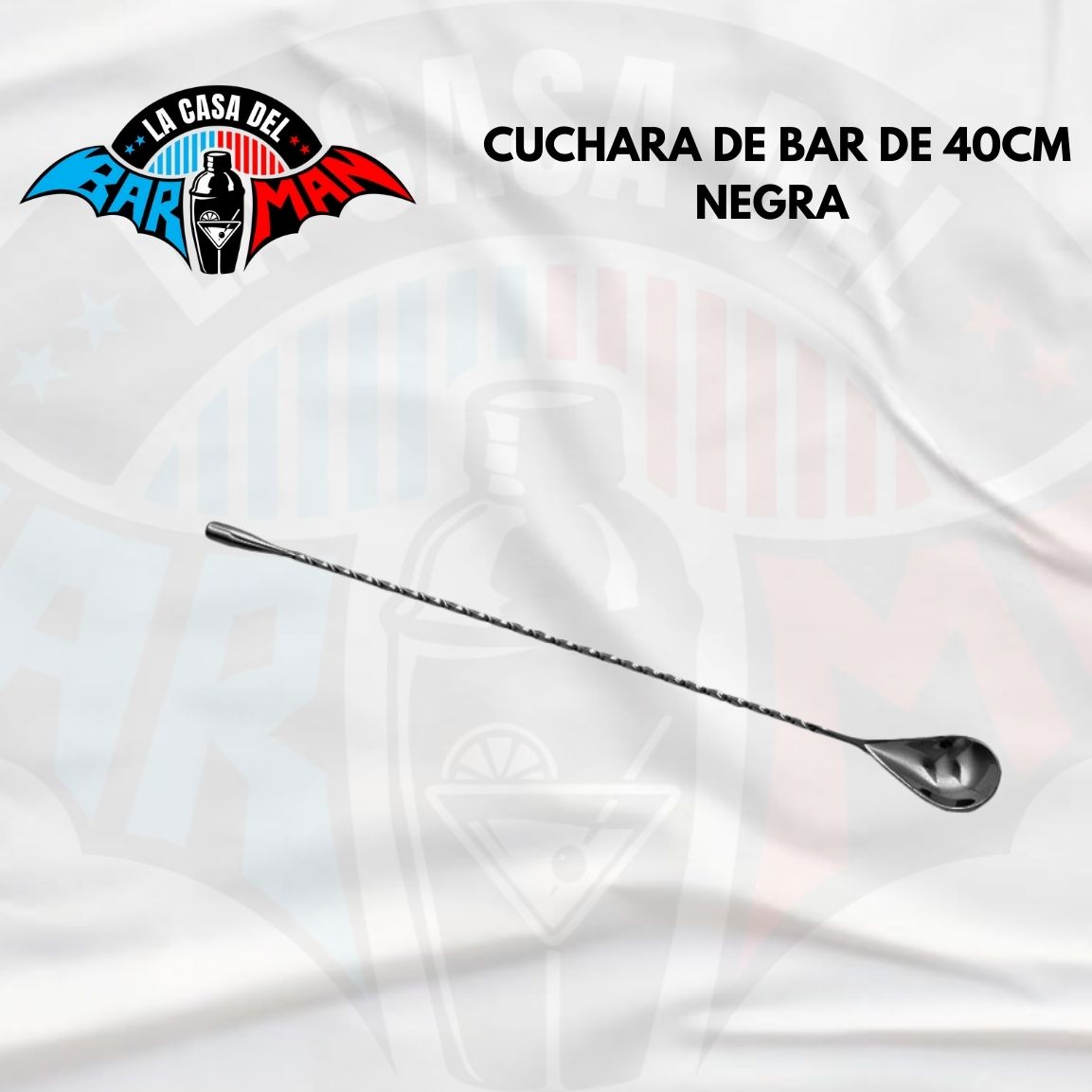 Cuchara de Bar 40cm Negra