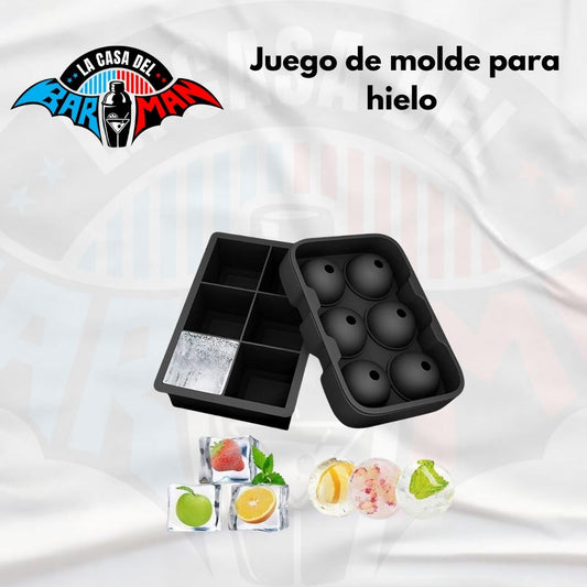 Juego de Molde de Hielo Redondo y Cuadrado