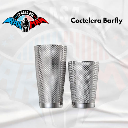 Coctelera Barfly Plata con Diseño