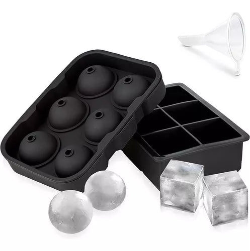 Juego de Molde de Hielo Redondo y Cuadrado