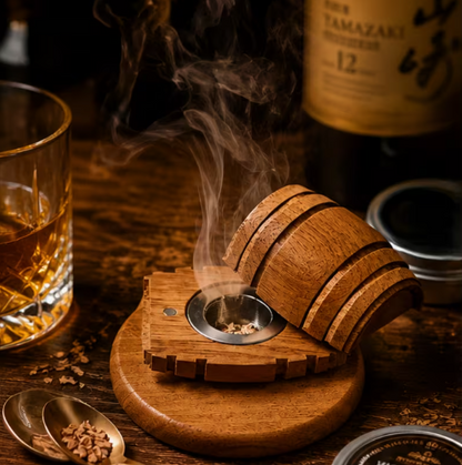 Ahumador en forma de barril